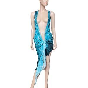 Ramona LaRue Beach Coverup Size Small Dress Sleeveless V-Neck